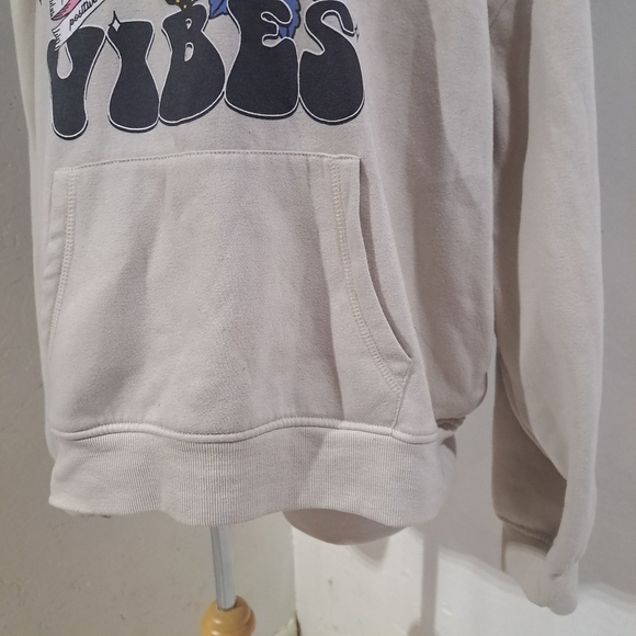 Refuge | Tan pullover good vibes butterfly graphic hoodie - Picture 3 of 10